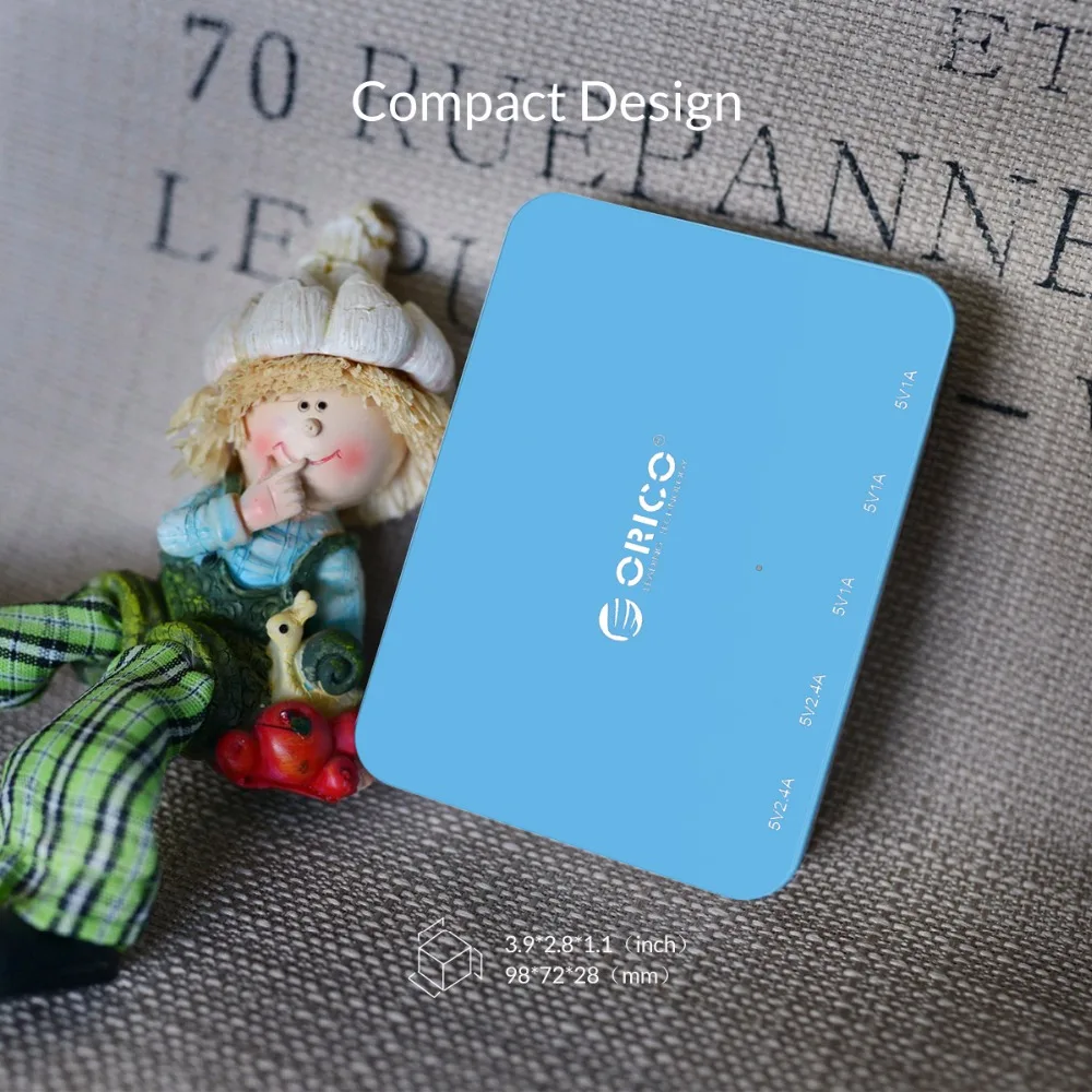 ORICO 5 портов настольное зарядное устройство с адаптером питания 5В 2.4A USB для Xiaomi