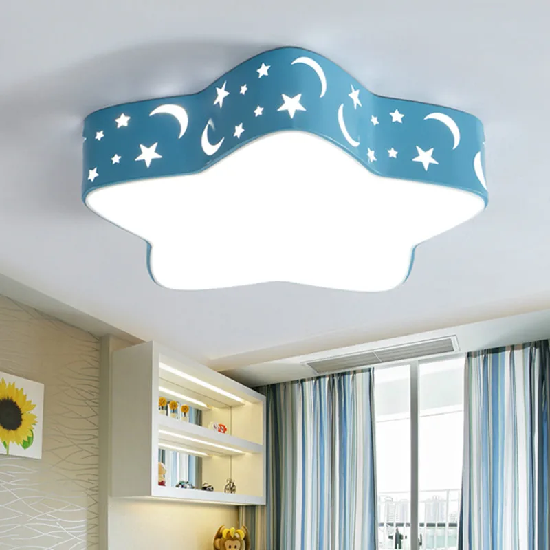  Kids led ceiling lights for study room 5stars and moon with dimmer bedroom lighting lamp Color polarizer luminaria lamps