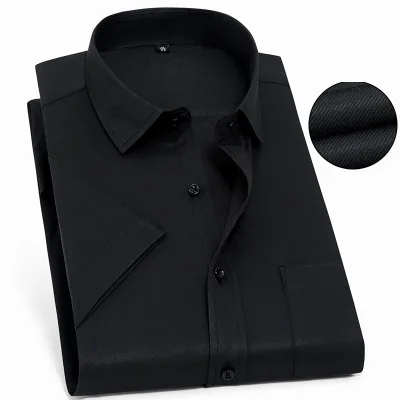 picture color Мужская рубашка с коротким рукавом, большой размер 10XL 11XL 12XL 13XL 14XL, деловая офисная удобная летняя белая рубашка с отворотом 8XL 9XL - Цвет: picture color