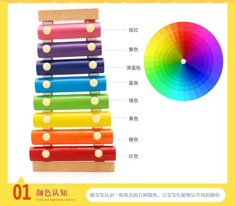 Деревянный Дамасская сталь пианино с диапазоном одна Октава для младенцев детей