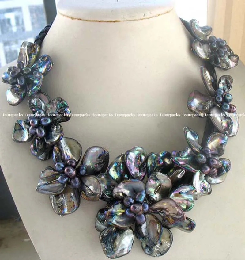 Ожерелье 18 5 дюйма с пресноводным жемчугом 40 60 мм|necklace gift|necklace flowerflower girl necklace |