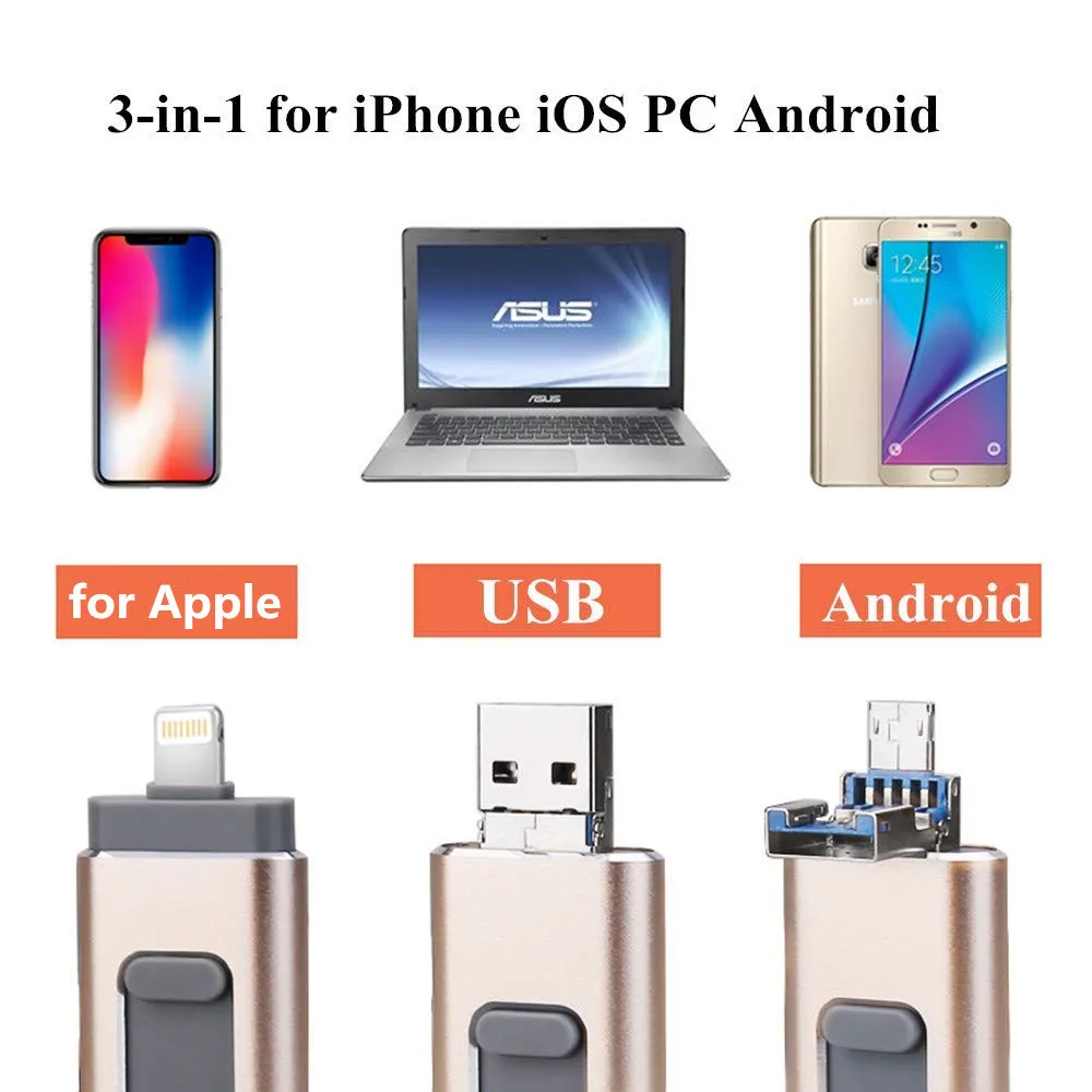OTG USB флеш-накопитель для iPhone XS MAX XR 6 7 8Plus Xiaomi Huawei металлическая Флешка HD карта