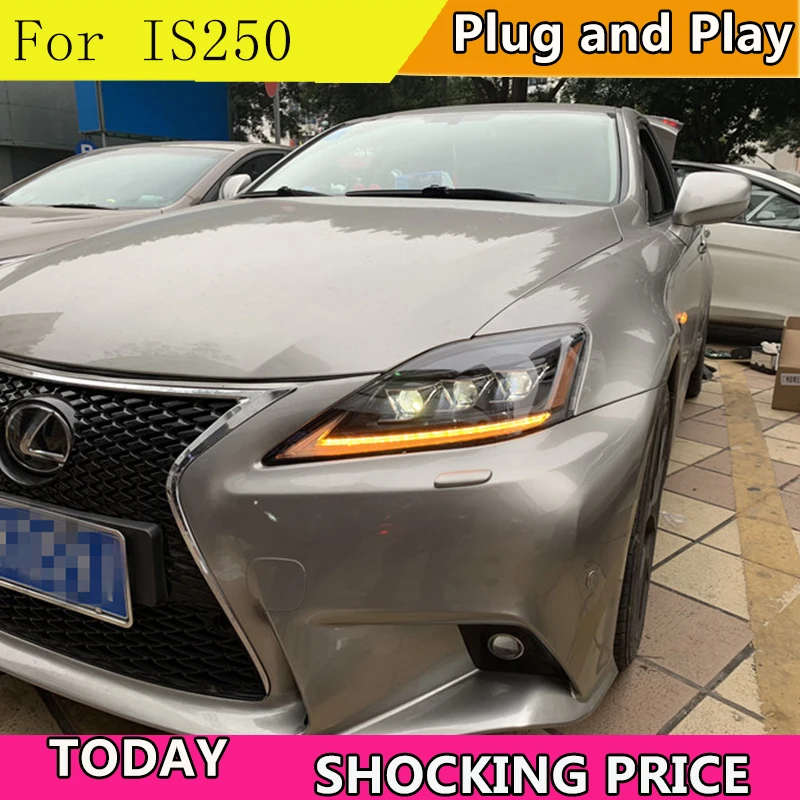 Doxa автомобильный Стайлинг 2006 2012 для LEXUS IS250 фары светодиодный ные с динамическим