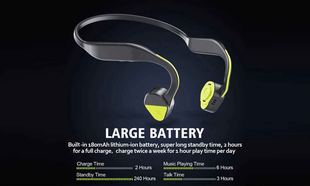 Vidonn F1 беспроводной костной проводимости HiFi Bluetooth наушники с микрофоном шумоподавления водонепроницаемый Бег Спорт шейный браслет наушники
