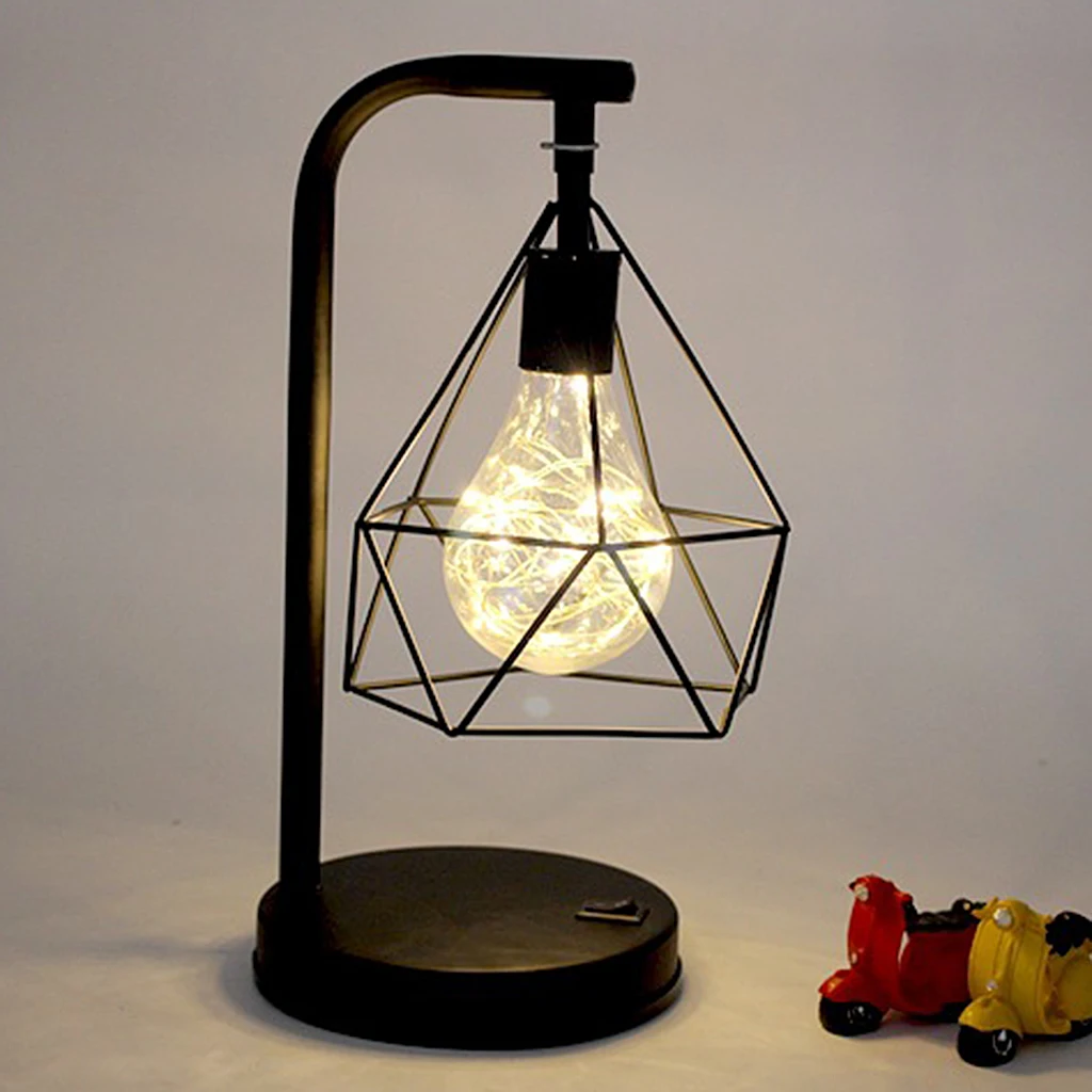 

Diamond Iron Frame Night Light For Coffee Shop Bedroom Wedding Decoration