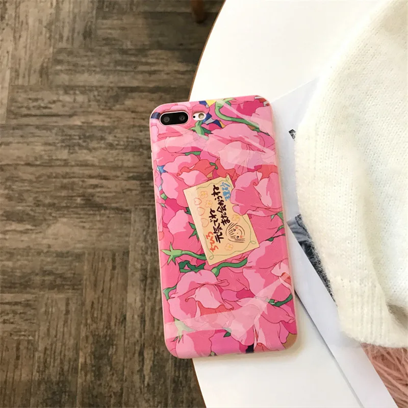 Мягкий силиконовый чехол для телефона с цветочным рисунком iPhone 7 Plus 6 Fundas Shell Phone