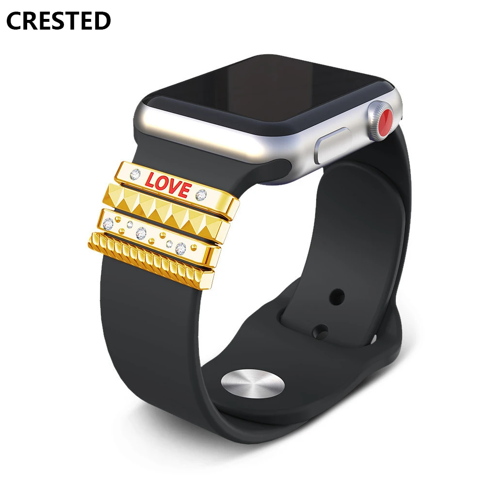 Leixiuer декоративное кольцо для Apple Watch Band 38 мм iwatch ремешок из нержавеющей стали