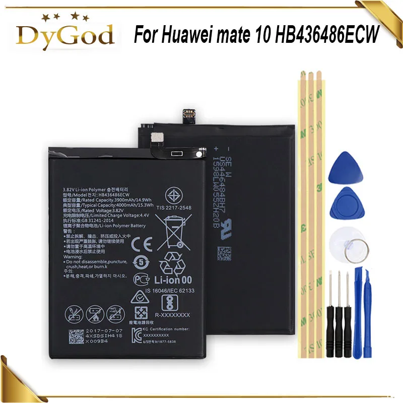 Аккумулятор DyGod 4000 мАч с высокой емкостью для Huawei mate 10 HB436486ECW Высококачественная
