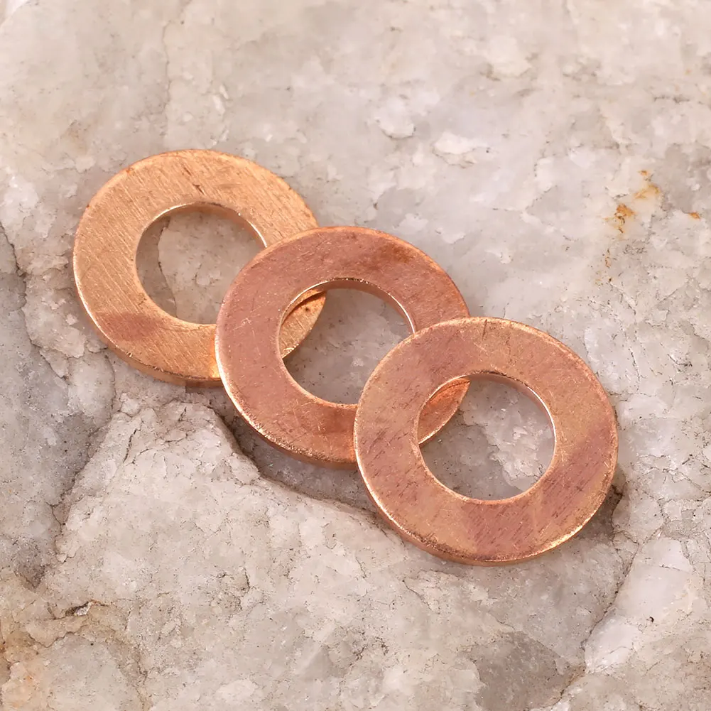 20 штук упак. медная шайба твердая прокладка сливная вилка сальник ФИТИНГИ 6*12*1 мм