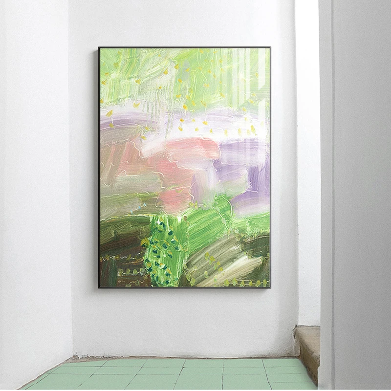 Абстрактный ярко-оранжевый восход пейзаж холст Картина Пейзаж Плакат для