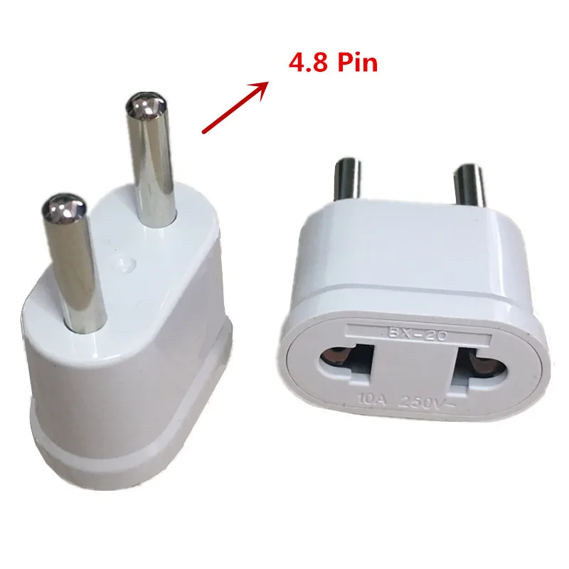 1 шт. адаптер питания с американской и европейской вилками белый дорожный