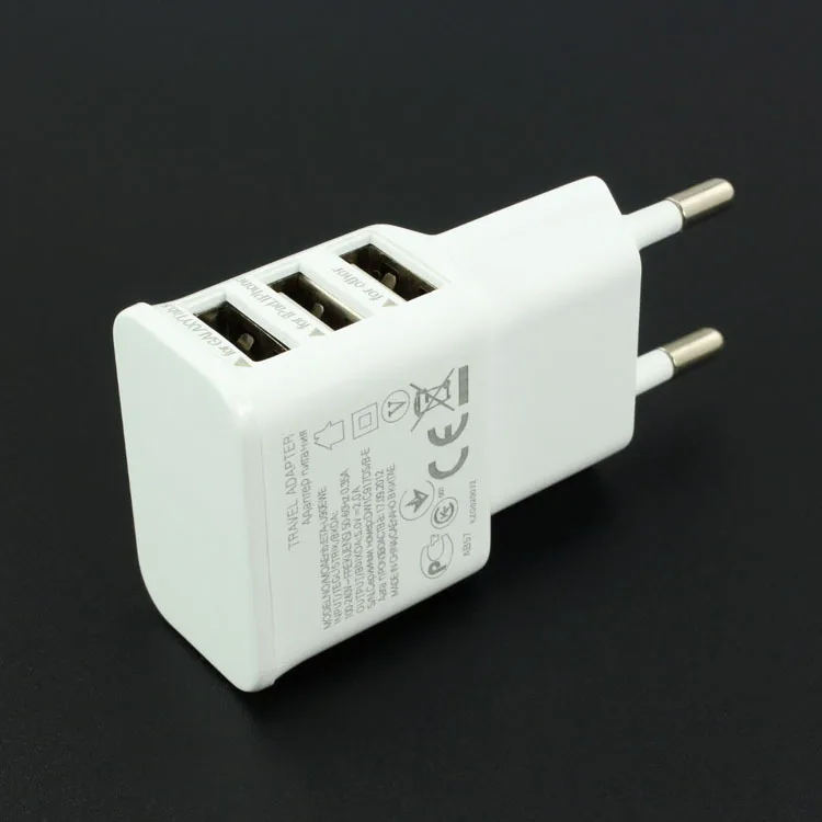 Настенное зарядное устройство YKSPACE с 3 USB-портами 5 В 2 А | Мобильные телефоны и