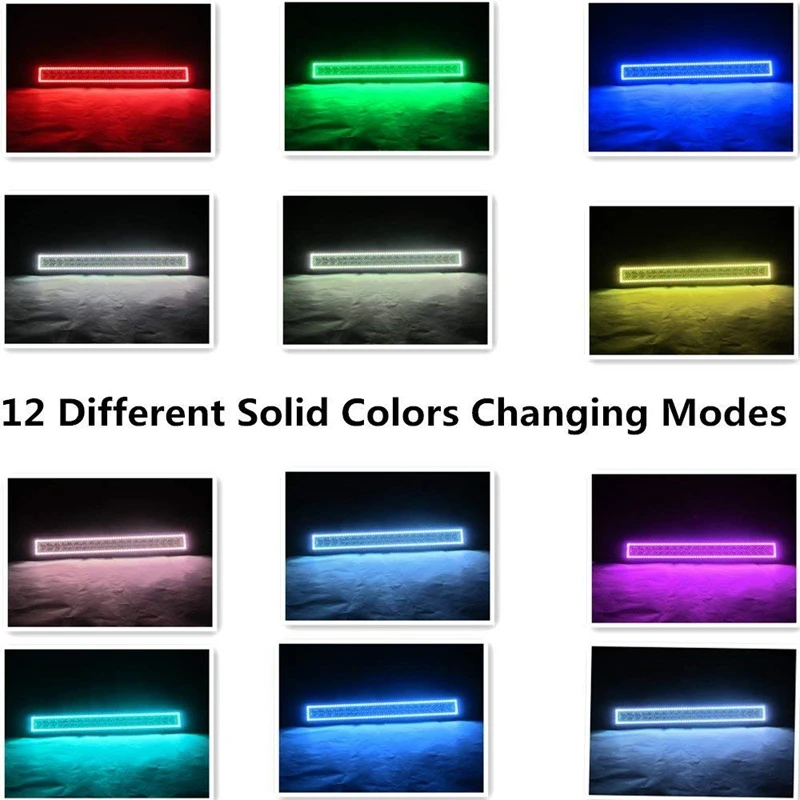 Undoeve 7 5 дюймов 36 Вт RGB LED рабочее освещение бар 12 В водонепроницаемый IP67 для