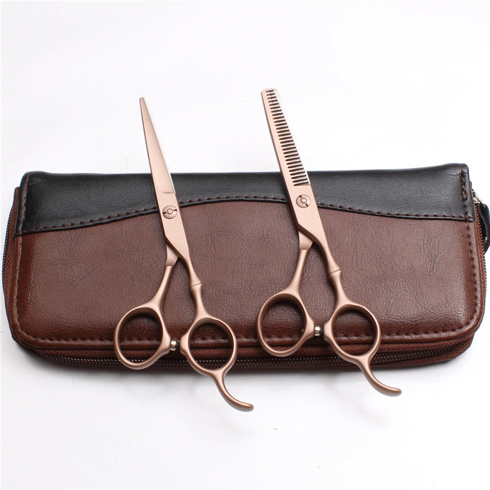 2Pc C9030 5.5'' Customized Logo Hairdressing Cutting Shears Thinning Scissors Hair Styling Tool Professional Human | Красота и