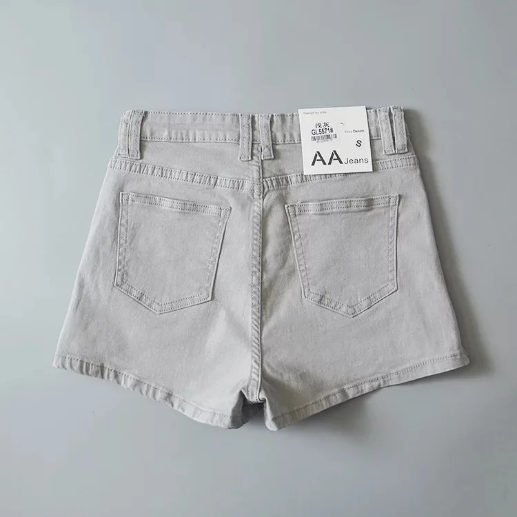 Women High Waist Denim Shorts Zipper Side Casual Summer Hot Short Jeans Sexy Booty Shorts Hotpants