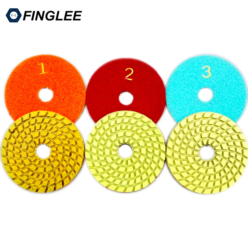 Алмазная полировальная накладка 3 шага 4 дюйма 100 мм|diamond polishing pads|polishing padfloor polish |