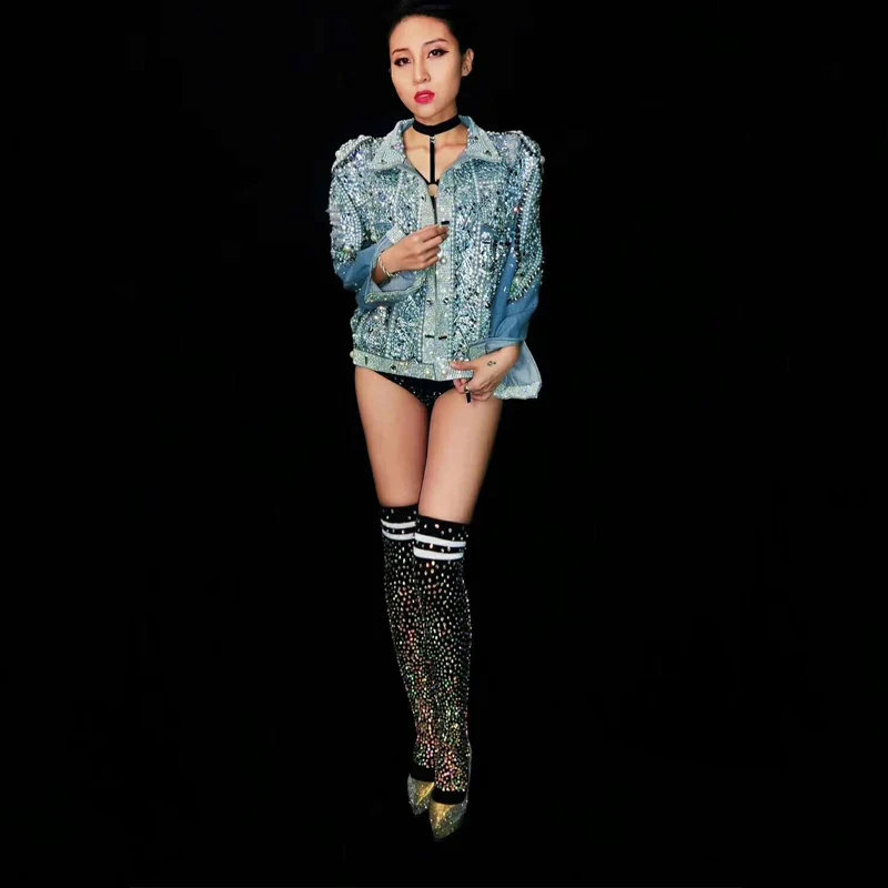 Женский костюм бикини с бриллиантами танцевальный DJ190 |