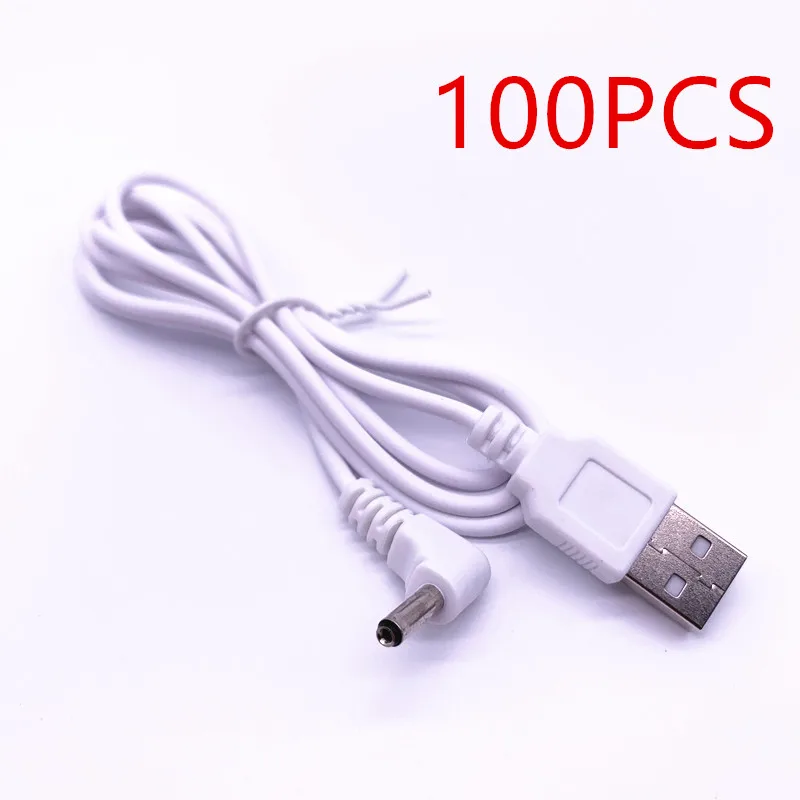 

90 Angle PC USB Male To 5V DC 3.5mm X 1.35mm Barrel Connector Power Cable Cord Adapter 1m /3feet/WHITE