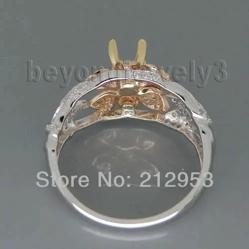 Кольцо обручальное круглое однотонное двухцветное 5 мм 18 карат SR352A|fine jewelry|diamond