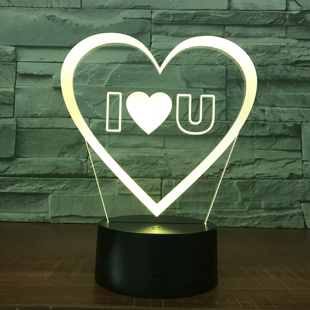 I LOVE YOU сладкий любовник сердце воздушный шар 3D светодиодный USB лампа романтическая декоративная красочная ночник девушка Подарок на годовщину