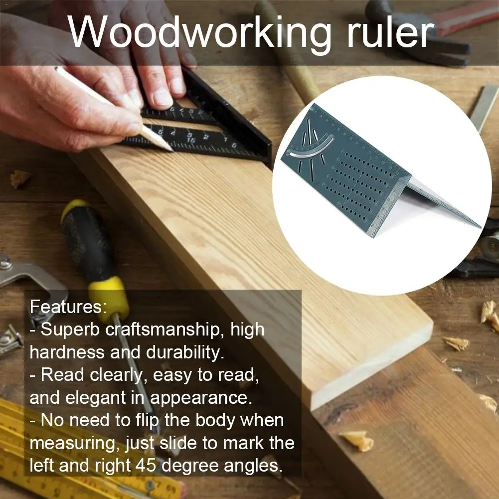 Новинка 2019 пластиковая деревообрабатывающая 3D угловая линейка Woodcraft Scriber T type