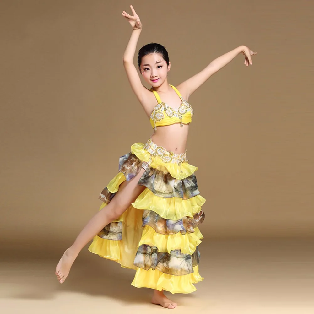 

2017 Girl Belly Dance Costumes 2Pcs(Bra&Skirt) Fantasias Feminias Cheap Belly Dance Professional Belly Dance Wear DQ4032