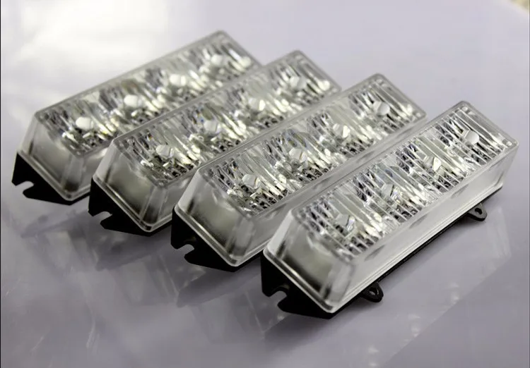 1 компл. 4x4 Led Автомобиль Мотоцикл Грузовик дневной стробоскопический светильник 12 В автомобиля Аварийная сигнальная вспышка противотуманная лампа с контроллером светильник для вождения