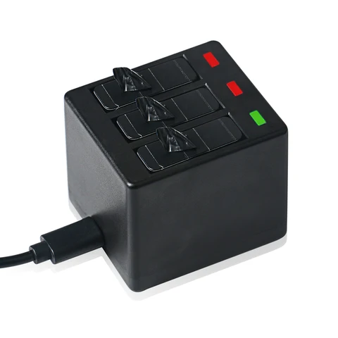 3 шт. литиевая батарея Go Pro для GoPRO Hero 7 8 версии + зарядное устройство с 3 слотами для GoPro 7 Hero 6 Hero 5 2018 аксессуары для камеры