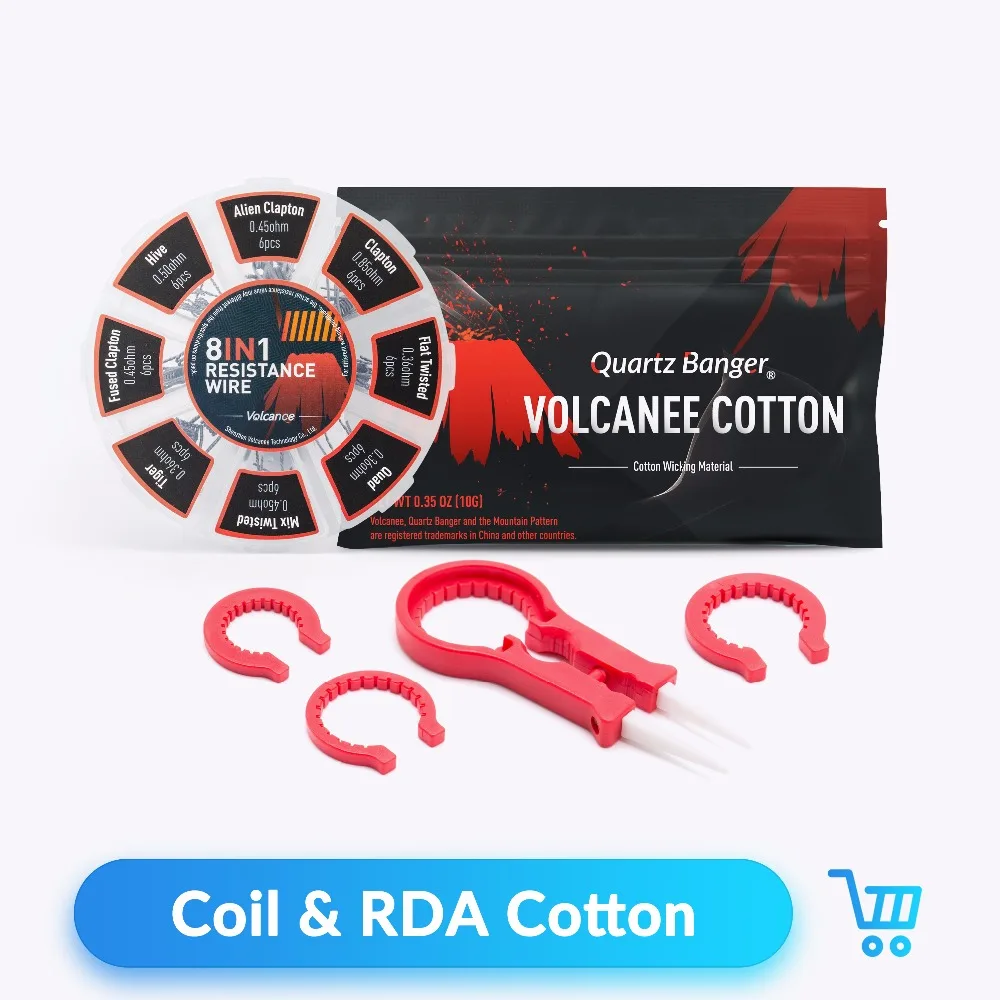 Quartz Banger 8 в 1 Катушка Premade Alien Clapton катушки Prebuit RDA хлопок Vape керамический Пинцет для