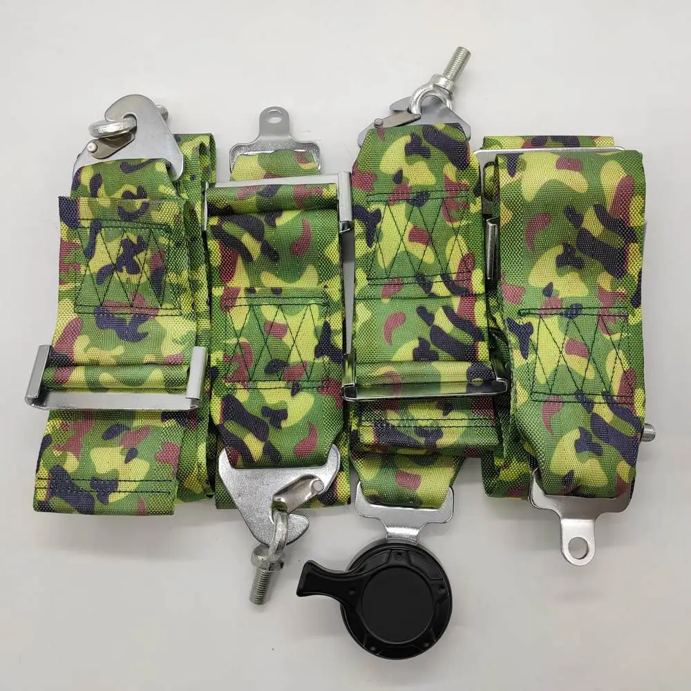 Camouflage Соревнование " 4 точечный защелкивающийся спортивный ремень безопасности гоночный ремень безопасности с КУЛАЧКОВЫМ замком - Название цвета: Camouflage
