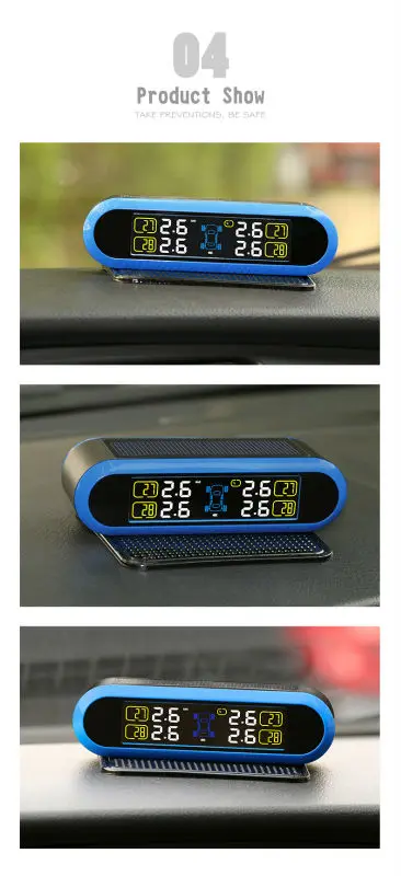 CAREUD TPMS Солнечный Универсальный Автомобильный датчик давления в шинах 4 шт. внешний/внутренний датчик давления в шинах ing system TPMS