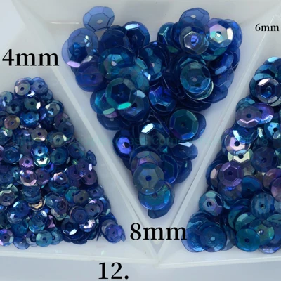 25 г 6 мм хорошая Радужная чашка круглый образный ПВХ свободные блестки для платья ремесла раззноцветные часы украшения ручной работы DIY аксессуар - Цвет: 12. deep blue