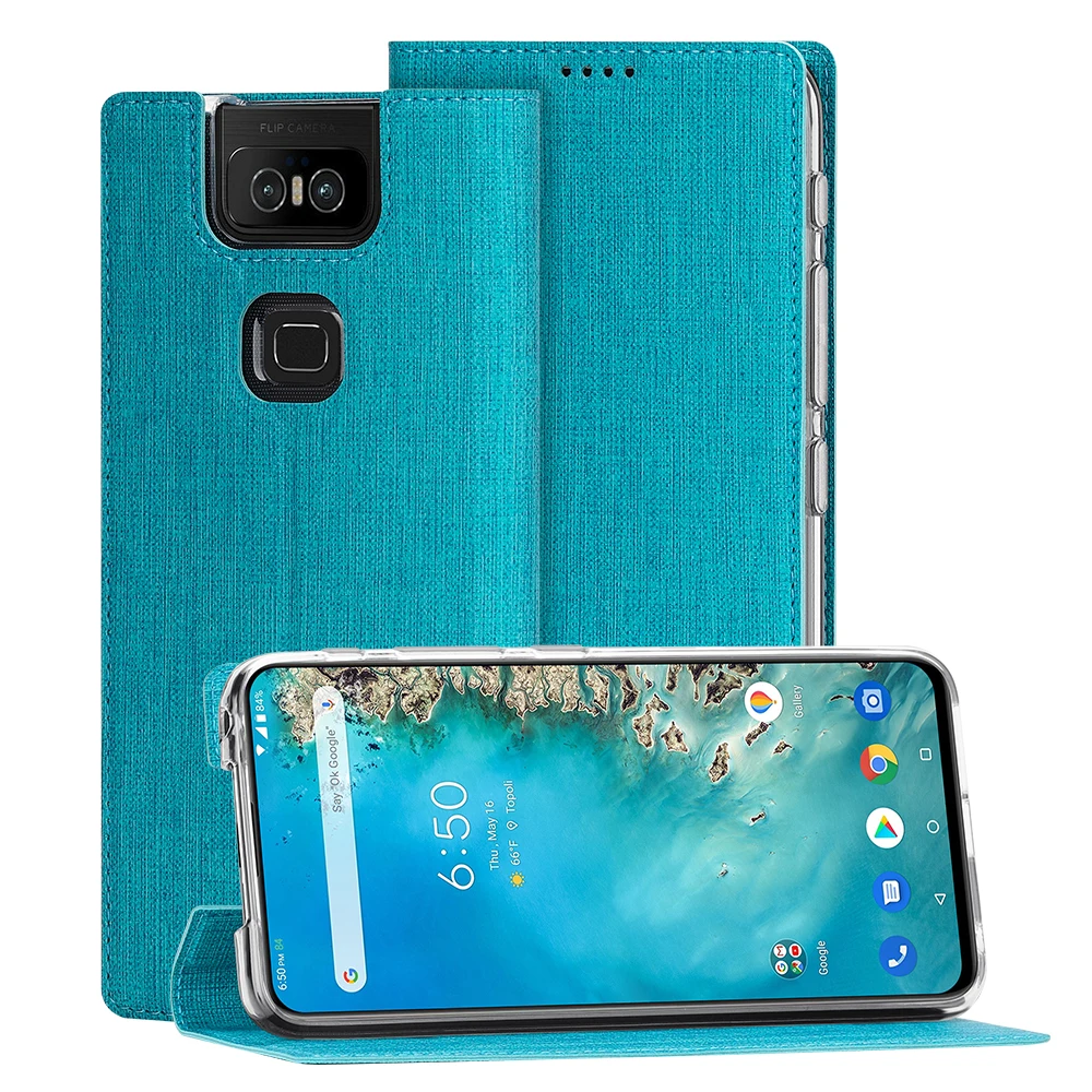 Защитный чехол для телефона для Asus Zenfone 6 ZS630KL, мягкий флип-чехол для телефона, элегантный кожаный многофункциональный чехол с подставкой