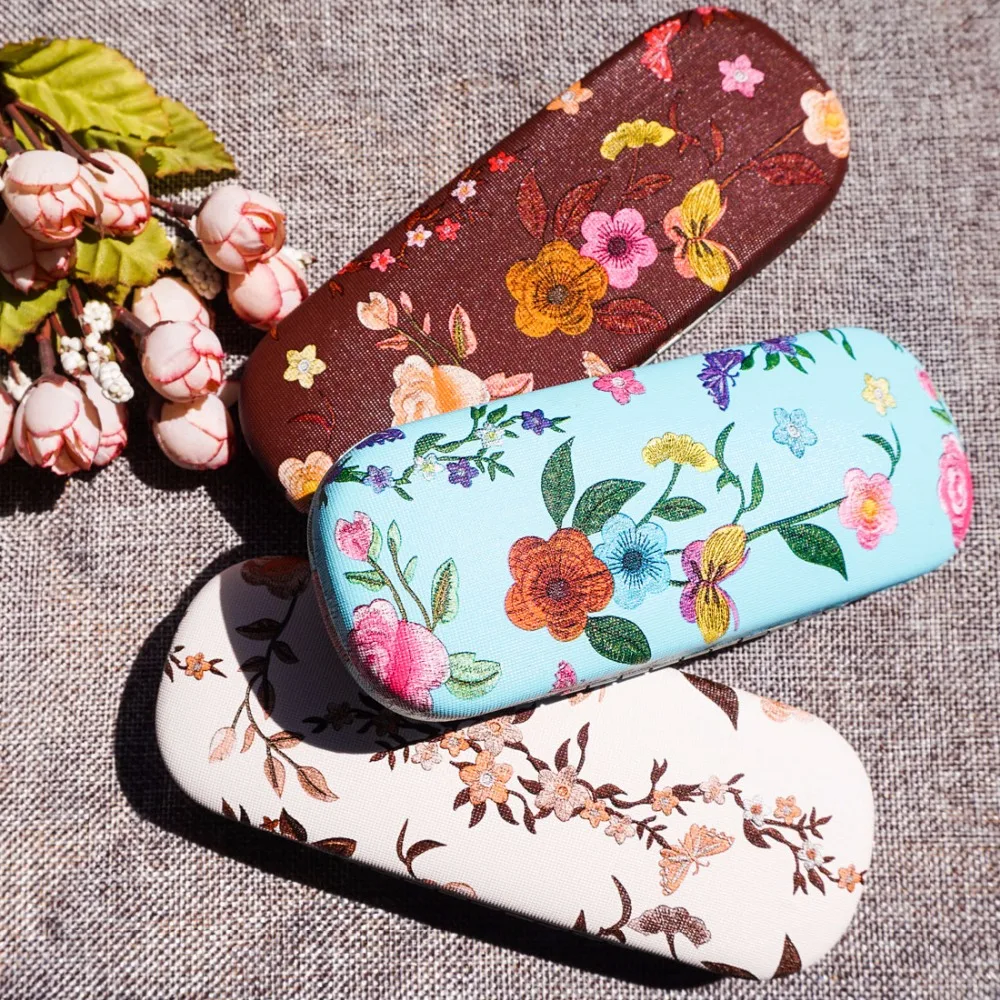 Элегантный Чехол для очков в стиле ретро с цветочным узором мужчин и женщин