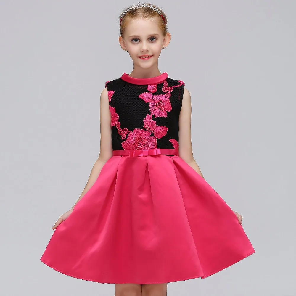 

bibibou Summer princess dress For Girls Sleeveless Printed Princess wedding Teenagers Kids Clothes fall girls clothes costume