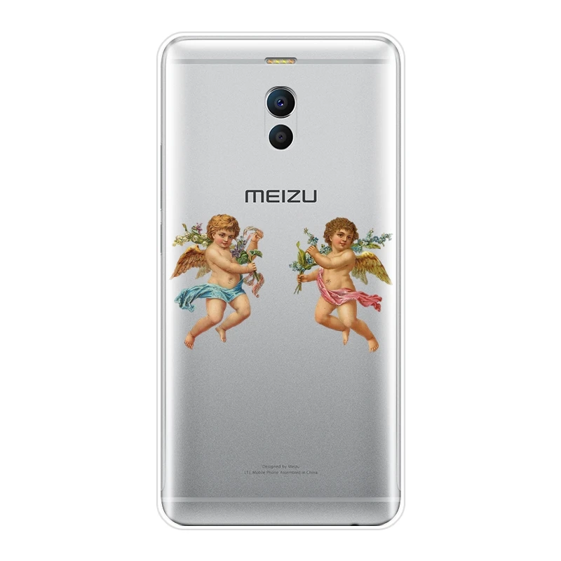 ТПУ мальчик девочка Ангел ребенок чехол для телефона Meizu M2 M3 M3S M5 M5C M5S M6 M6S M6T Мягкая