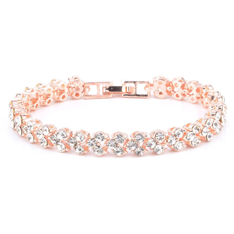 Изысканный Кристальный браслет простой и 3 вида цветов для женщин Pulseras Mujer