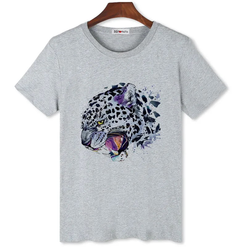 Классная футболка bgtomato Snow leopard летние повседневные футболки с коротким рукавом