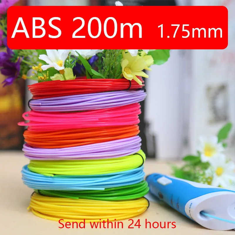 3d ручка пластиковая 1 75 мм ABS/PLA волокнонные нити 200 м идеально ручки экологическая