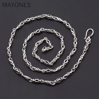 4mm thick personalized necklace 100 925 sterling silver fashion jewelry men women bamboo rope chain necklace pendant 2019