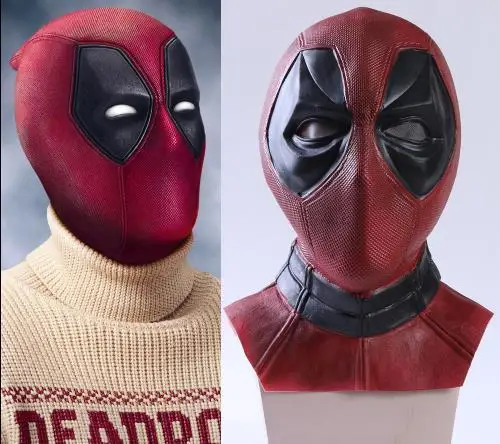 X-men Deadpool красный Косплэй маска реквизит латекс Хэллоуин Необычные Вечерние