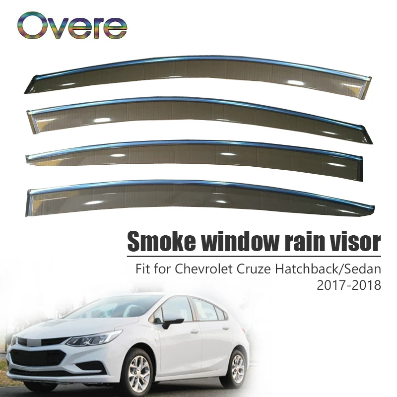 Козырёк от дождя OVERE для Chevrolet Cruze Sedan/Hatchback 2017 2018 1 комплект|Навесы и укрытия| |