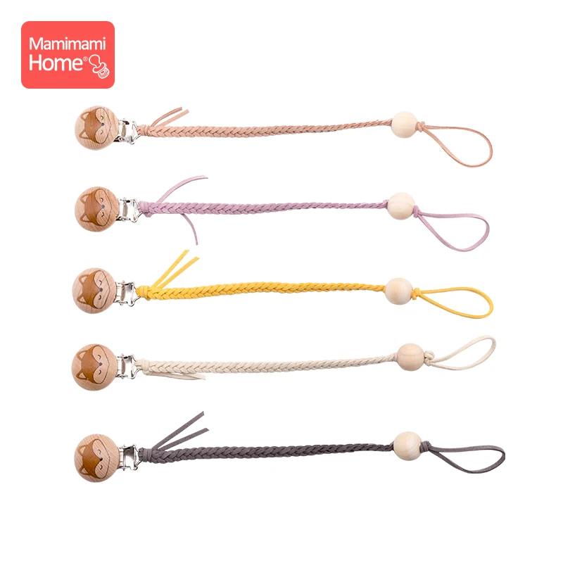 Деревянный Прорезыватель для зубов плетеная нить кожаные деревянные бусины