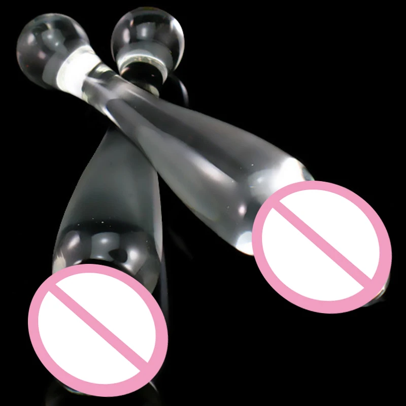 Прозрачный фаллоимитатор с кристаллом реалистичный пенис для женщин геев