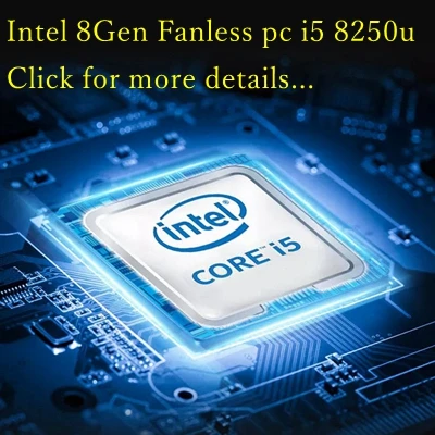 Новейший Kaby Lake R 8Gen мини-ПК без вентилятора i7 8550u 8565U Intel UHD620 win10 четырехъядерный 8 нитей DDR4 2400 NUC ПК
