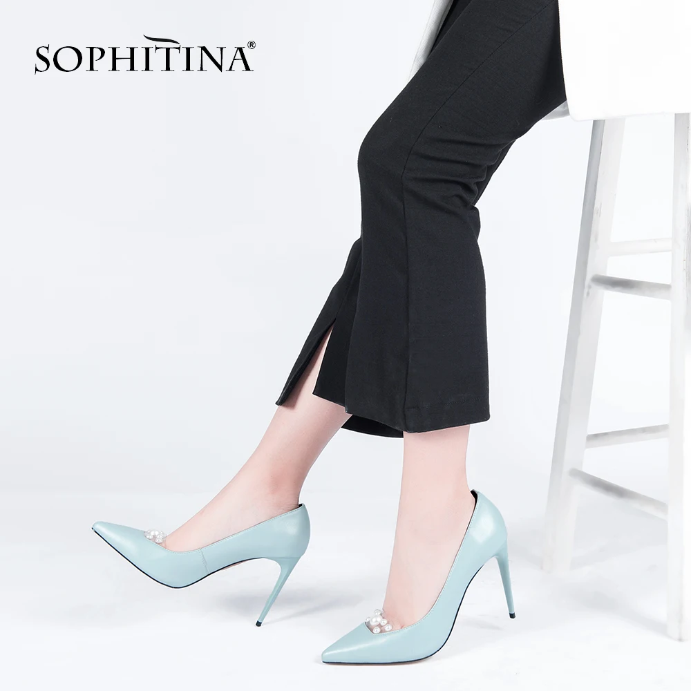 SOPHITINA/новые женские туфли лодочки из натуральной кожи элегантные ручной работы