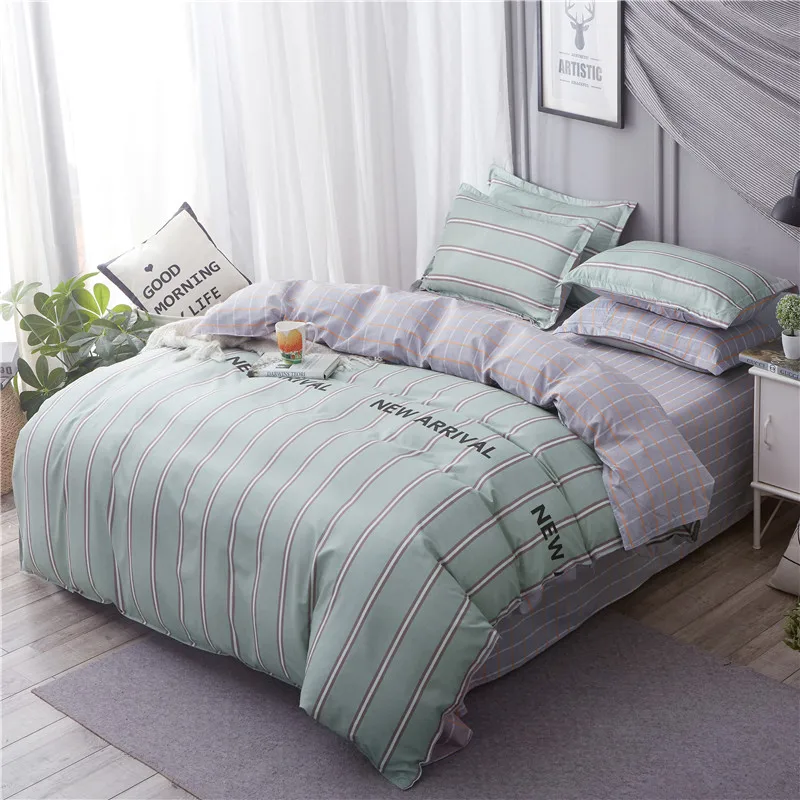 SlowDream Double Size Use 2019 Bedding Set Nordic Style Bed Linens Flat Sheet Pillowcase Twin Queen Textiles Mans Cover | Дом и сад