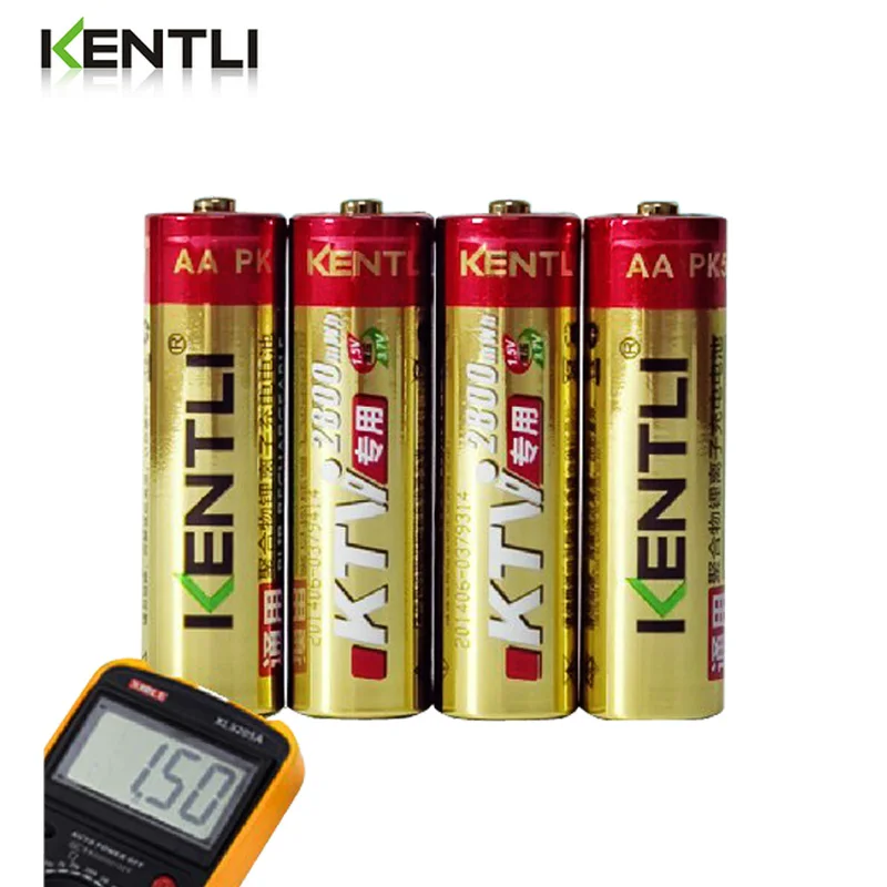 4 шт. KENTLI 1 5 В AA 2800mWh перезаряжаемые литиевые батареи микрофон аккумуляторная