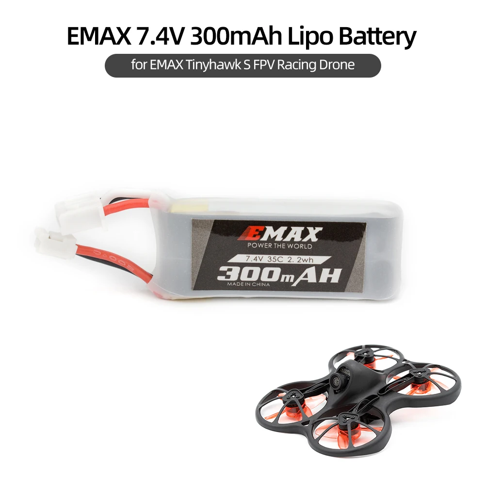 EMAX 7 4 V 300 mAh Lipo аккумулятор для Tinyhawk S FPV Racing Drone|Детали и аксессуары| |