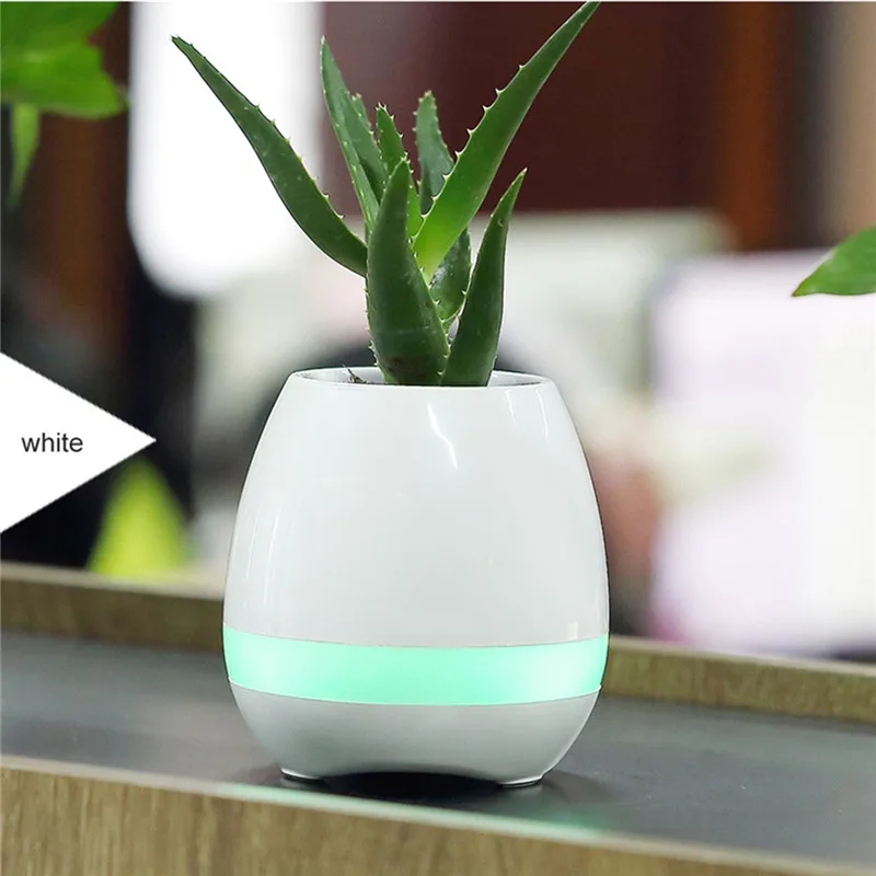 Музыка ваза Smart Беспроводной bluetooth-динамик горшках игрушечные растения Touch цветочные горшки Творческий инструментальных Декор петь песни